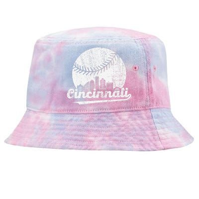 Cincinnati Baseball Throwback – Classic Retro Vintage Tie-Dyed Bucket Hat