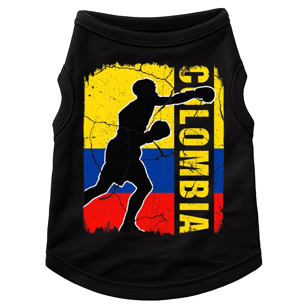 Colombian Boxing Team Colombia Flag Boxing Gloves Doggie Tank