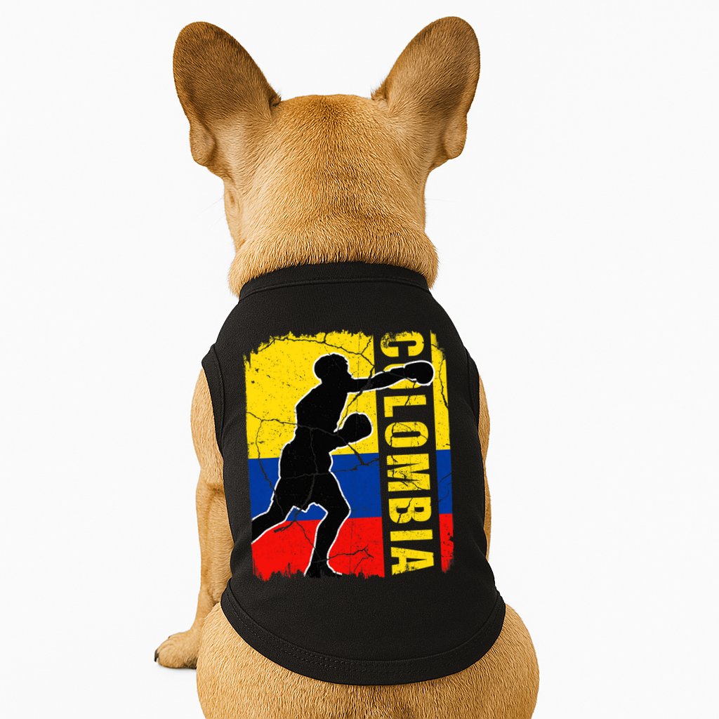 Colombian Boxing Team Colombia Flag Boxing Gloves Doggie Tank