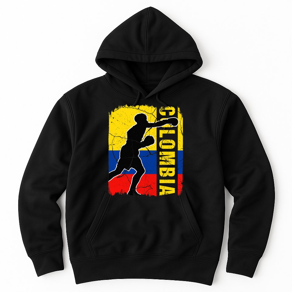 Colombian Boxing Team Colombia Flag Boxing Gloves Hoodie