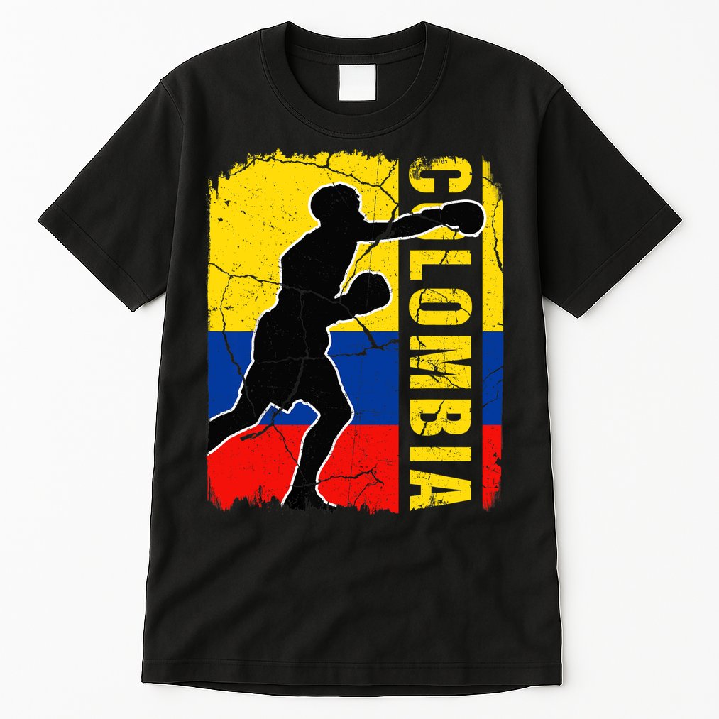 Colombian Boxing Team Colombia Flag Boxing Gloves Tall T-Shirt