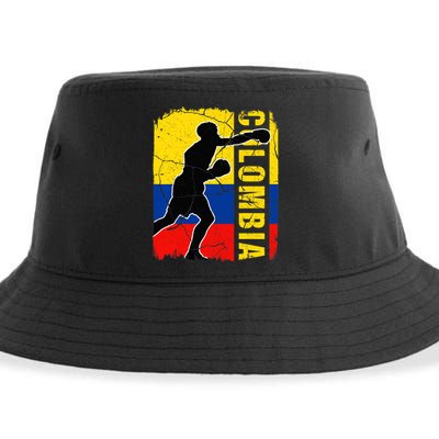 Colombian Boxing Team Colombia Flag Boxing Gloves Sustainable Bucket Hat