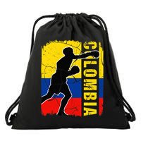 Colombian Boxing Team Colombia Flag Boxing Gloves Drawstring Bag