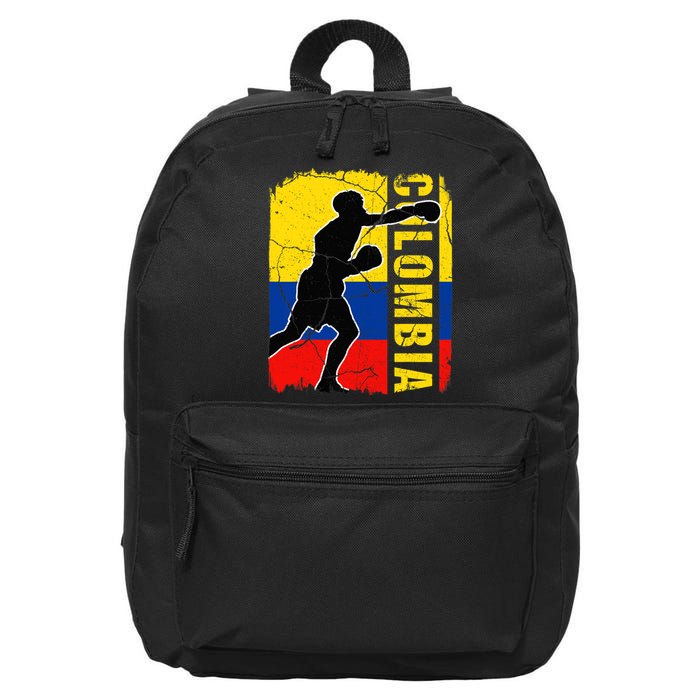 Colombian Boxing Team Colombia Flag Boxing Gloves 16 in Basic Backpack