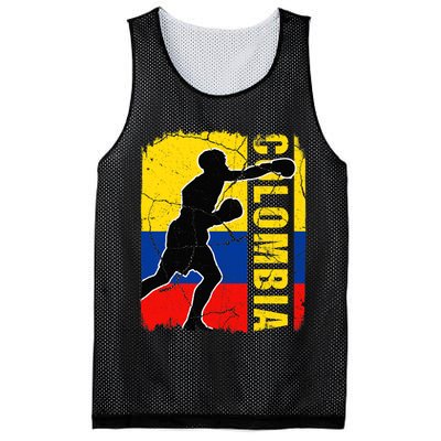 Colombian Boxing Team Colombia Flag Boxing Gloves Mesh Reversible Basketball Jersey Tank