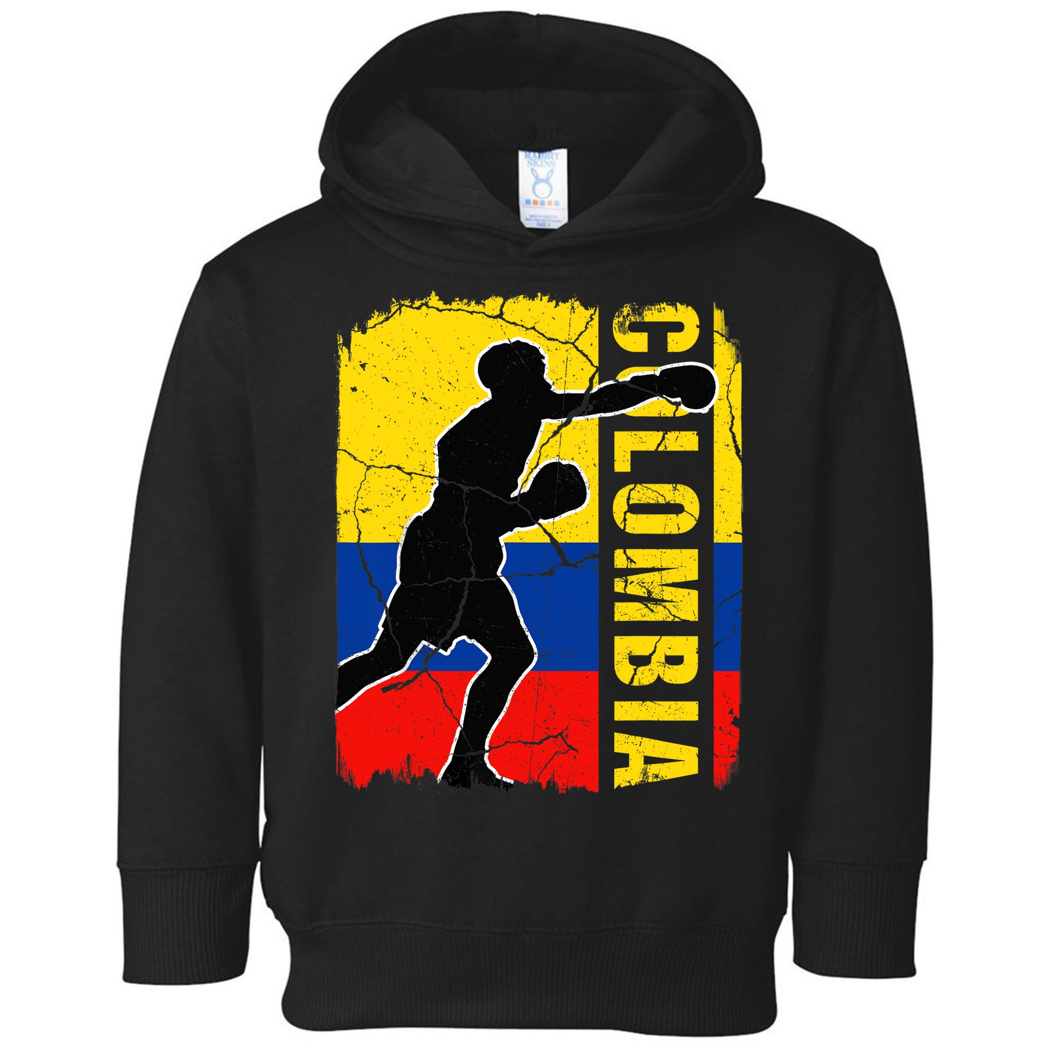 Colombian Boxing Team Colombia Flag Boxing Gloves Toddler Hoodie