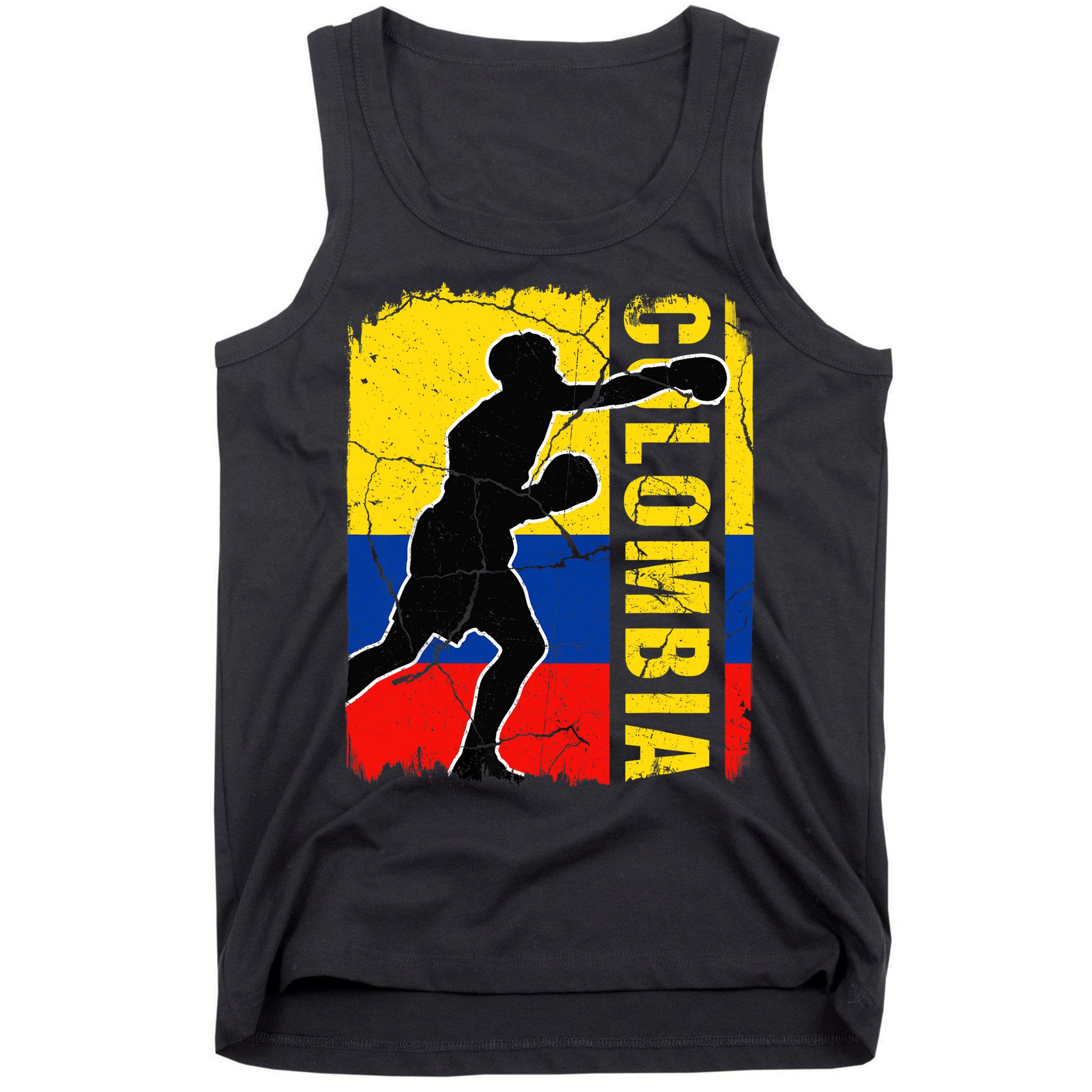 Colombian Boxing Team Colombia Flag Boxing Gloves Tank Top