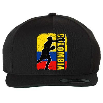 Colombian Boxing Team Colombia Flag Boxing Gloves Wool Snapback Cap