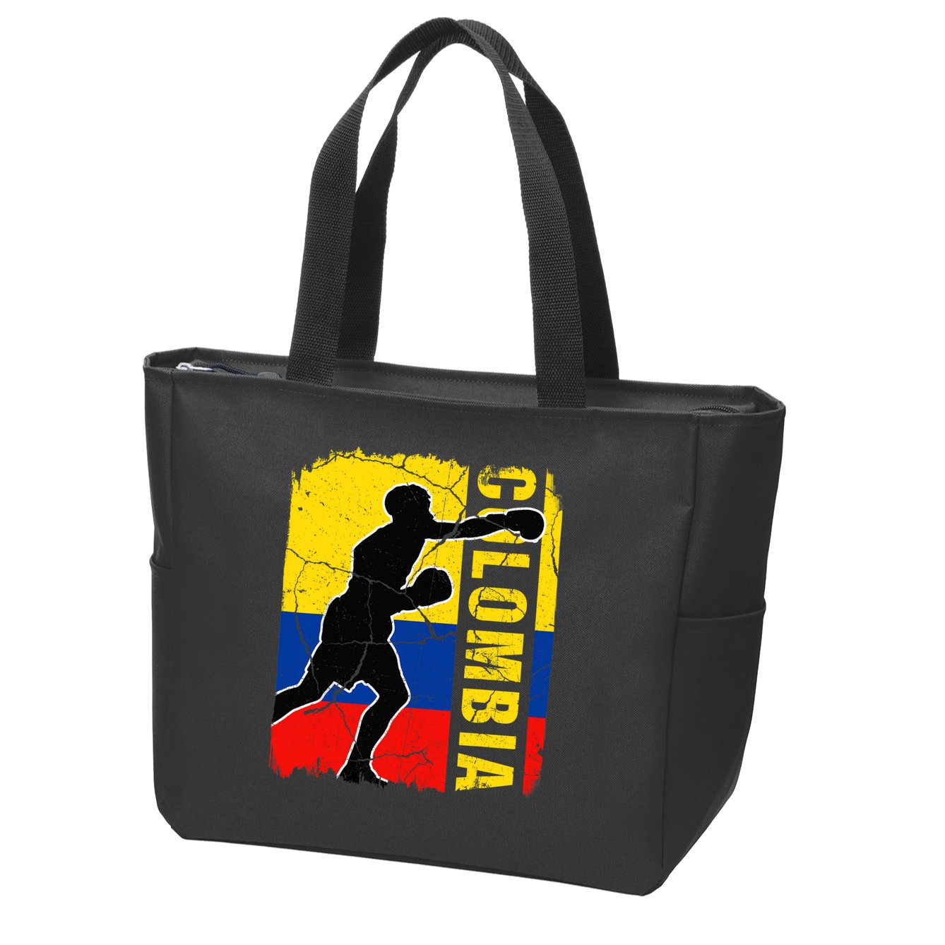 Colombian Boxing Team Colombia Flag Boxing Gloves Zip Tote Bag