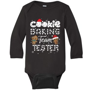 Cookie Baking Team Tester Gingerbread Christmas Baby Long Sleeve Bodysuit