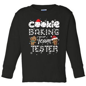 Cookie Baking Team Tester Gingerbread Christmas Toddler Long Sleeve Shirt