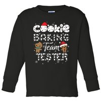 Cookie Baking Team Tester Gingerbread Christmas Toddler Long Sleeve Shirt