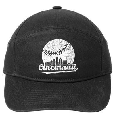 Cincinnati Baseball Throwback – Classic Retro Vintage 7-Panel Snapback Hat