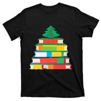 Christmas Books Tree Teacher Student Xmas Holiday Pajamas T-Shirt