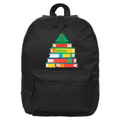 Christmas Books Tree Teacher Student Xmas Holiday Pajamas 16 in Basic Backpack