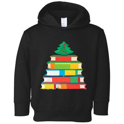 Christmas Books Tree Teacher Student Xmas Holiday Pajamas Toddler Hoodie