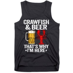 Crawfish & Beer Thats Why Im Here Crayfish Daddy Crawfish Tank Top