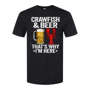 Crawfish & Beer Thats Why Im Here Crayfish Daddy Crawfish Softstyle CVC T-Shirt