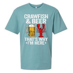 Crawfish & Beer Thats Why Im Here Crayfish Daddy Crawfish Sueded Cloud Jersey T-Shirt