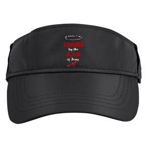 Covered By The Blood Of Jesus Christian Halloween Funny Adult Drive Performance Visor