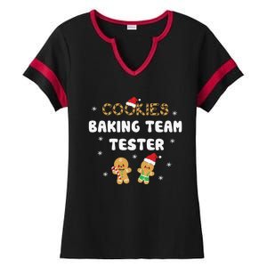 Cookies Banking Team Tester Gift Ladies Halftime Notch Neck Tee