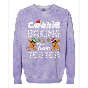 Cookie Baking Team Tester Christmas Family Funny Gingerbread Gift Colorblast Crewneck Sweatshirt