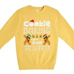 Cookie Baking Team Tester Christmas Family Funny Gingerbread Gift Premium Crewneck Sweatshirt