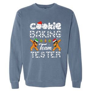 Cookie Baking Team Tester Christmas Family Funny Gingerbread Gift Garment-Dyed Sweatshirt