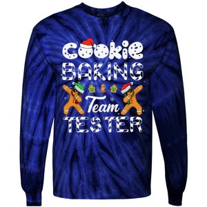 Cookie Baking Team Tester Christmas Family Funny Gingerbread Gift Tie-Dye Long Sleeve Shirt