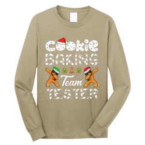 Cookie Baking Team Tester Christmas Family Funny Gingerbread Gift Long Sleeve Shirt