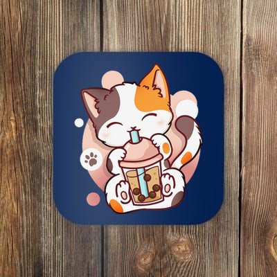 Cat Boba Tea Bubble Tea Anime Kawaii Neko Coaster