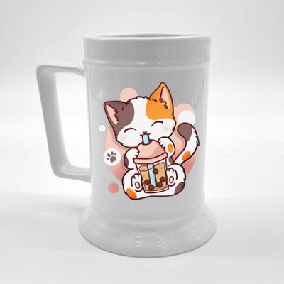 Cat Boba Tea Bubble Tea Anime Kawaii Neko Beer Stein