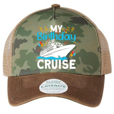 Cruising Boat Trip My Birthday Cruise Legacy Tie Dye Trucker Hat