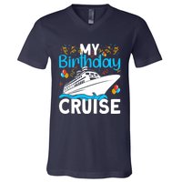 Cruising Boat Trip My Birthday Cruise V-Neck T-Shirt