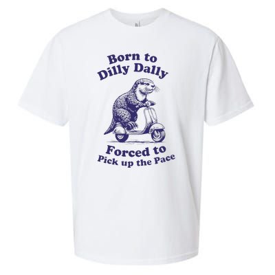 Cabybara Born To Dilly Dally Forced To Pick Up The Pace Sueded Cloud Jersey T-Shirt