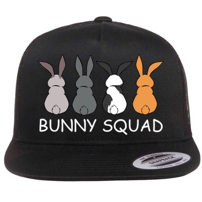 Cute Bunny Team Squad Rabbit Bunnies Cool Gift Flatbill Hat