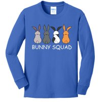 Cute Bunny Team Squad Rabbit Bunnies Cool Gift Kids Long Sleeve Shirt