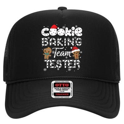 Cookie Baking Team Tester Gingerbread Christmas High Crown Mesh Back Trucker Hat