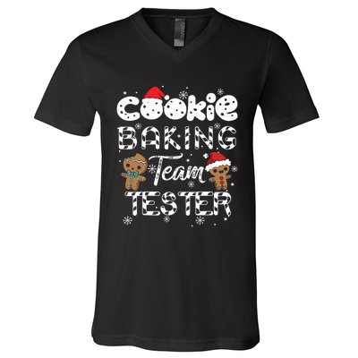 Cookie Baking Team Tester Gingerbread Christmas V-Neck T-Shirt