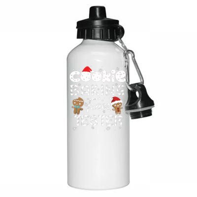 Cookie Baking Team Tester Gingerbread Christmas Aluminum Water Bottle 