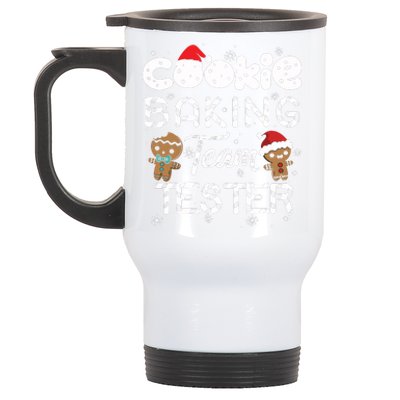 Cookie Baking Team Tester Gingerbread Christmas Stainless Steel Travel Mug