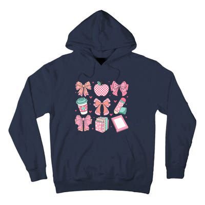 Coquette Bow Teacher Cute Teacher Life Tall Hoodie