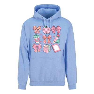 Coquette Bow Teacher Cute Teacher Life Unisex Surf Hoodie