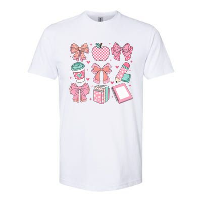 Coquette Bow Teacher Cute Teacher Life Softstyle® CVC T-Shirt