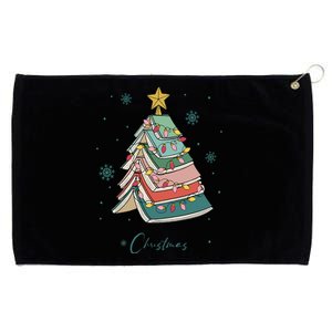 Christmas Book Tree Merry Christmas For Book Lover Grommeted Golf Towel