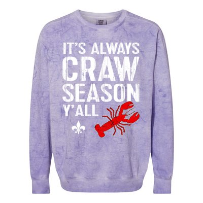 Crawfish Boil Tee Funny Love Craw Season Yall Crawfish Great Gift Colorblast Crewneck Sweatshirt