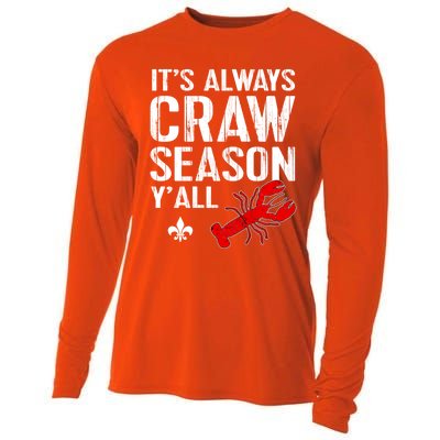 Crawfish Boil Tee Funny Love Craw Season Yall Crawfish Great Gift Cooling Performance Long Sleeve Crew