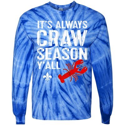 Crawfish Boil Tee Funny Love Craw Season Yall Crawfish Great Gift Tie-Dye Long Sleeve Shirt