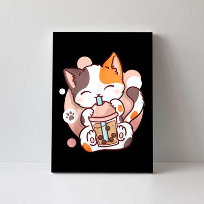 Cat Boba Tea Bubble Tea Anime Kawaii Neko Canvas