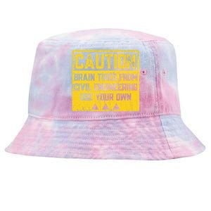 Caution: Brain Tired From Use Your Own Funny Civil Engineer Tie-Dyed Bucket Hat